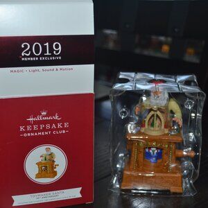 New , 2019 Hallmark Keepsake Ornament Club exclusive toy maker Santa ornament.
